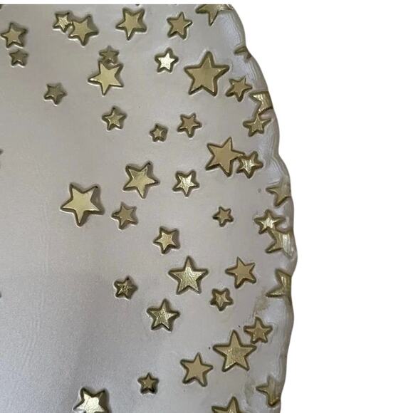 Artistic Accents Hand Decorated 13” Turkish Glass Plate Gold Stars NEW - Picture 7 of 7